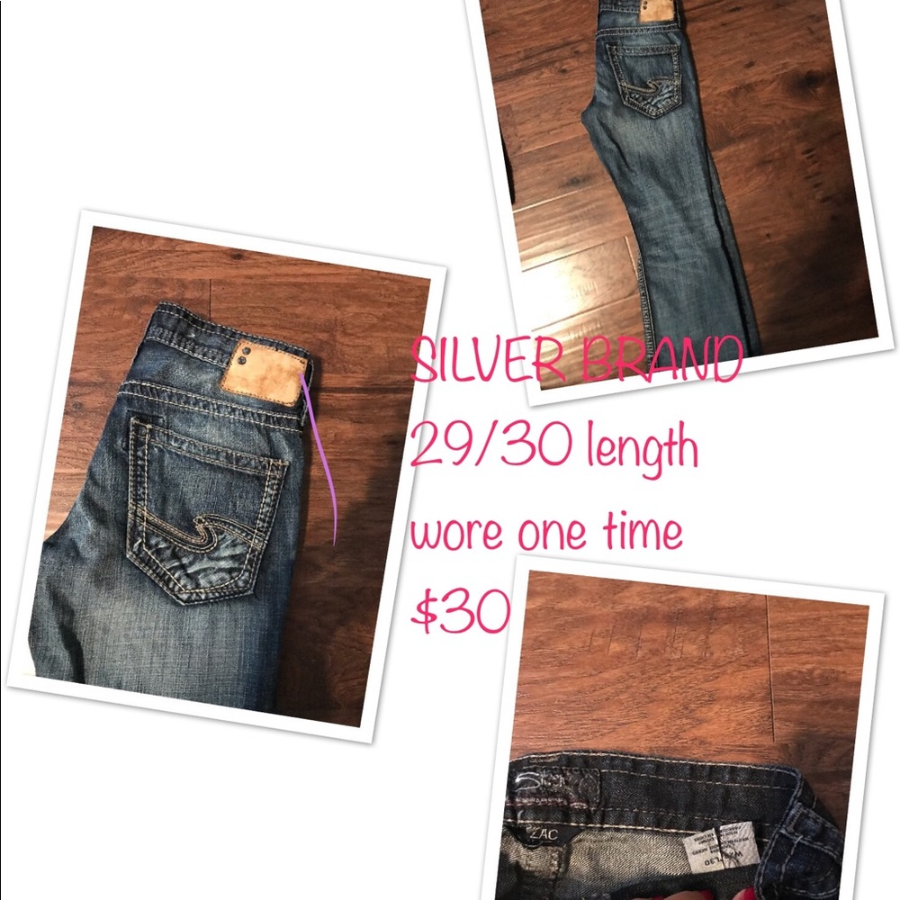 MENS SILVER BRAND JEANS 29/30